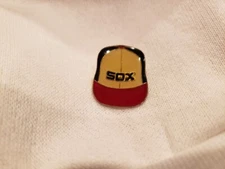 VERY COOL 1970's Chicago White Sox Cap Shaped Old Logo Hat Pin, VERY NICE!