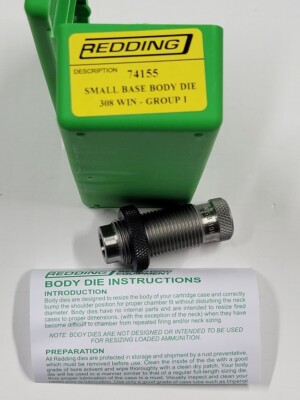 74155 REDDING SMALL BASE BODY SIZING DIE - 308 WINCHESTER - BRAND