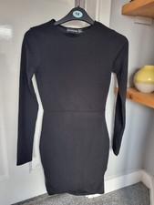 Ladies/teens PRETTY LITTLE THING black dress Size 8