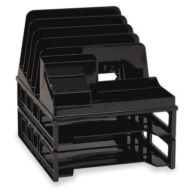 OFFICEMATE 22132 Letter Tray,Black,11 3/4 in H 1MLJ4