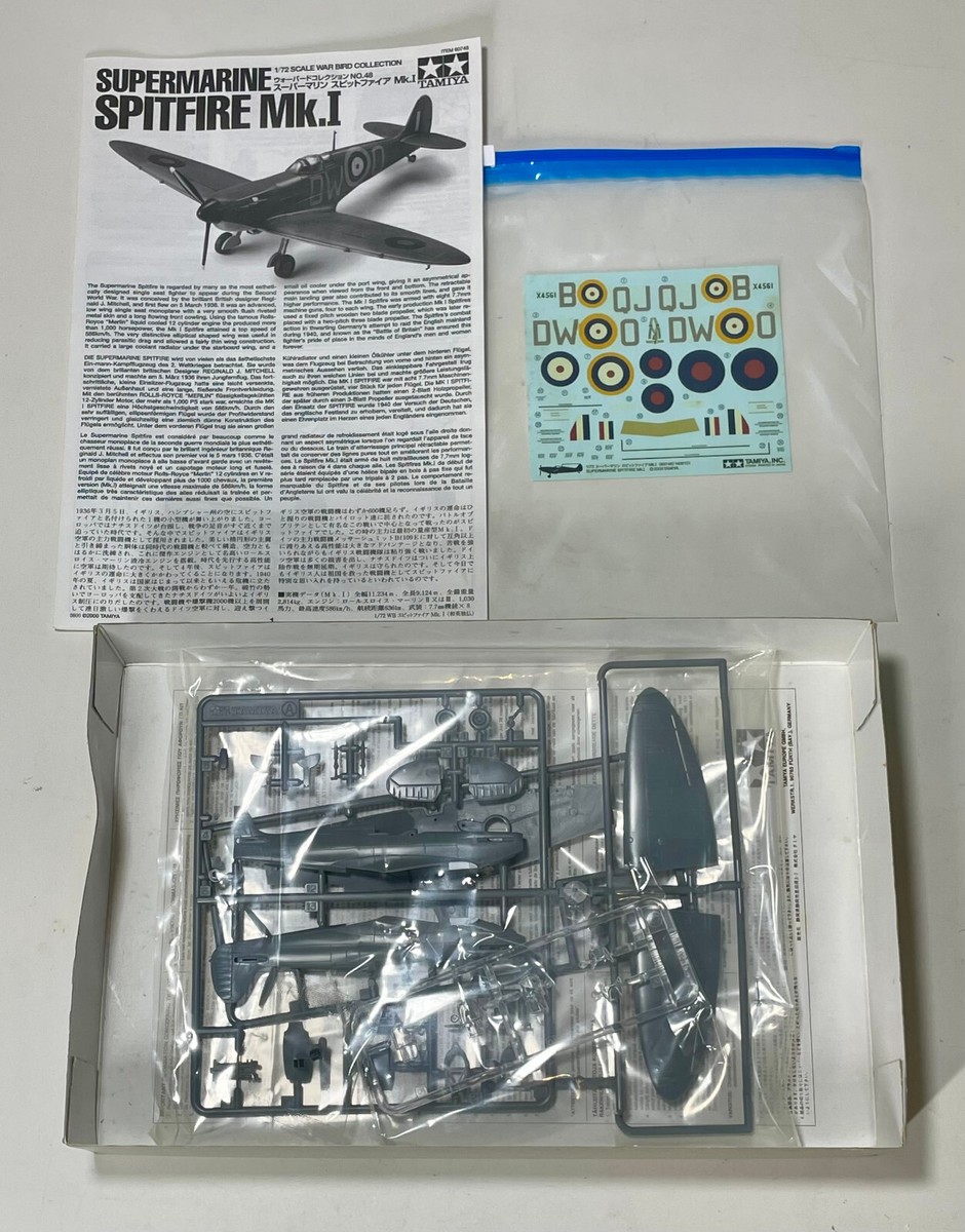 TAMIYA #60748 1/72 SUPERMARINE SPITFIRE Mk.I | eBay