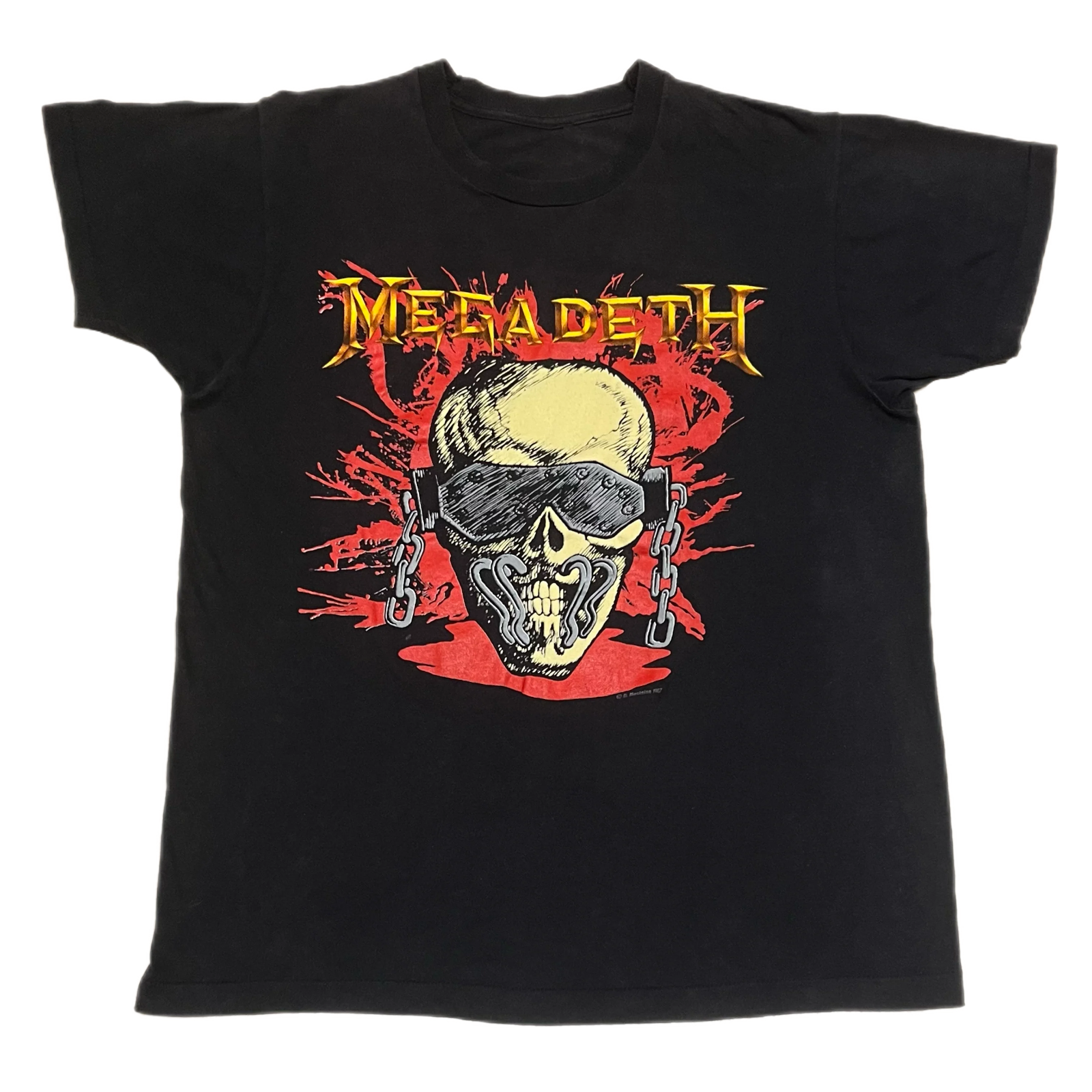 Vintage Megadeth Wake-Up Dead 1987 Tour T-Shirt F134