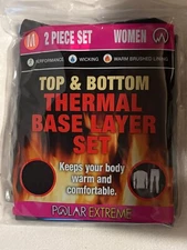New Polar Extreme Women's Thermal Base Layer Set Medium Top and Bottom