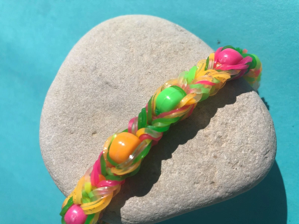 Rainbow Rubber band bracelet loom  Rainbow loom, Rubber band bracelet,  Rainbow loom creations