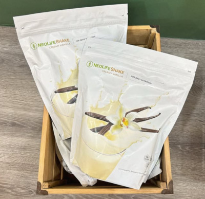 2 Bags NeoLife Shake CREAMY VANILLA Nutritional Shake 15 Servings/Each Exp 11/26