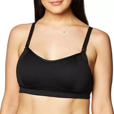 Playtex Women's 3010 Nursing Sports Bra Black Stretch Racerback Small