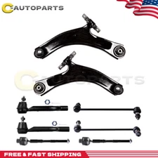 Front Lower Control Arm Ball Joints Tie Rods For 2008-2015 Nissan Rogue / Select
