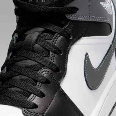 Nike Air Jordan 1 Mid Black White Iron Grey DQ8426-001 US Men's