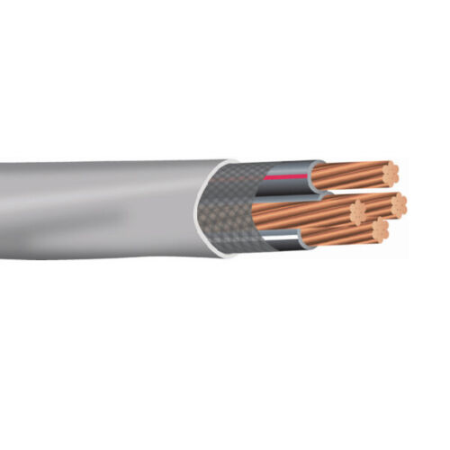 2-2-2-4 Cobre SER Cable de Entrada de Servicio PVC Chaqueta Gris (130 Amp) 600V - Imagen 1 de 2