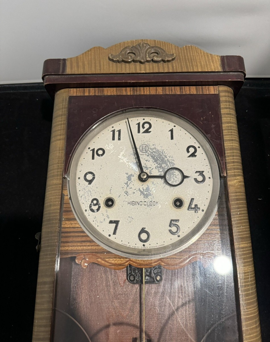 HIBINO vintage wall clock from Nagoya JAPAN about 20 inches