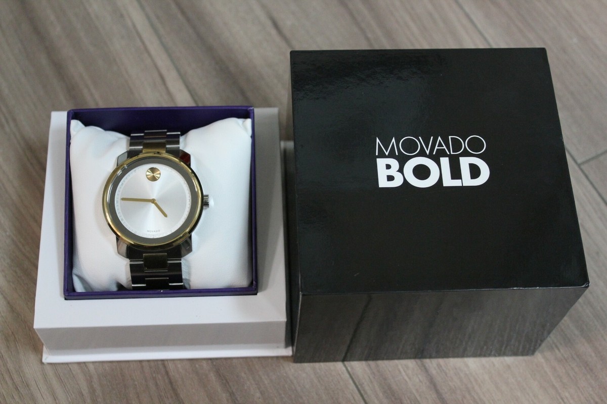 Movado Bold Two Tone Men's Wristwatch