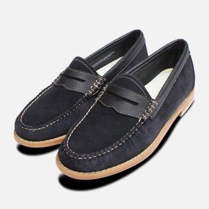 navy blue loafers ladies uk