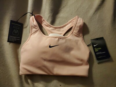 NWT Women's Nike Swoosh Padded Light Pink Racerback Sports Bra XSmall