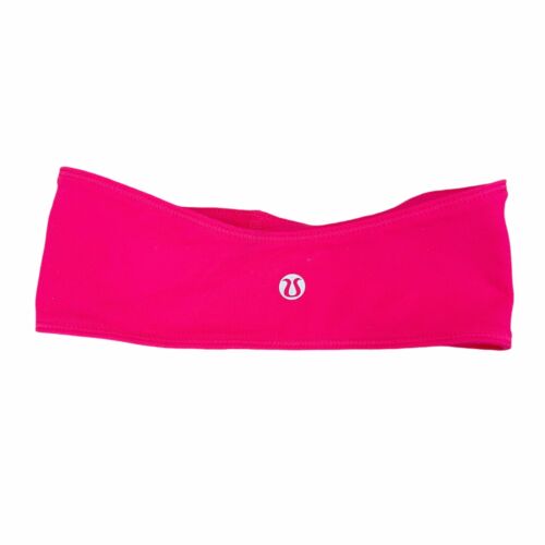 Lululemon Womens Head band Pink Running Yoga Logo Active wear Lounge wear