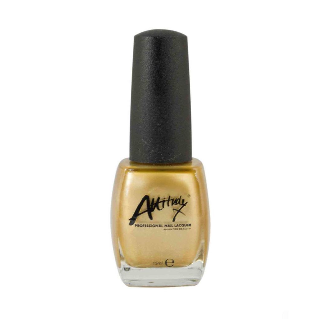 Attitude Professional Opulent Gold Yellow Shimmer Nail Varnish Polish 15ml Laque