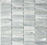 Mosaik Fliese Keramik StäBchen Steinoptik Grau Wandfliesen Badfliese MOS24-ST...