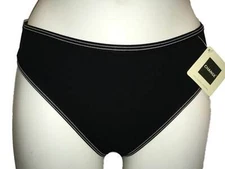 Change Black & Grey Trim Briefs Pants Knickers Panties 95% Cotton Blend Ladies
