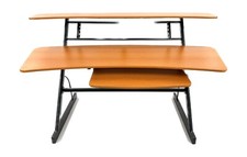 Angelo Bruschini (Massive Attack) - large home studio used two tier studio desk