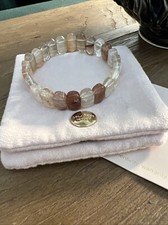 Genuine Lola Rose Agate Stretch Bangle - Beautifully Delicate And Statement New 