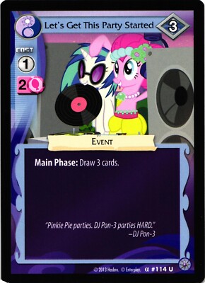 My Little Pony CCG Let's Get This Party Started Uncommon Trading Card