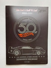 NEW 1968-2018 50th Anniversary HOT WHEELS Advanced Coloring Book FORTY CARS Mens