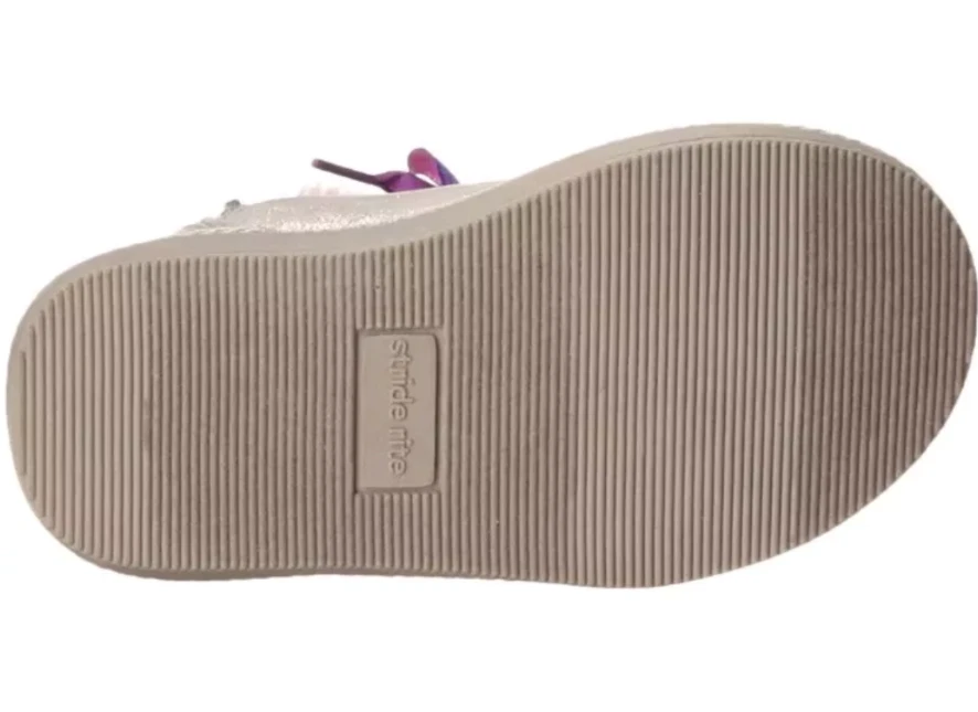 NIB Stride Rite Disney Frozen Cozy Sequin Girls silver flat heel boot Elsa Anna Foto 4 de 4