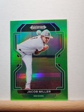2022 Prizm Draft Picks Baseball Jacob Miller base LIME GREEN Prizm 38/75 # PDP46