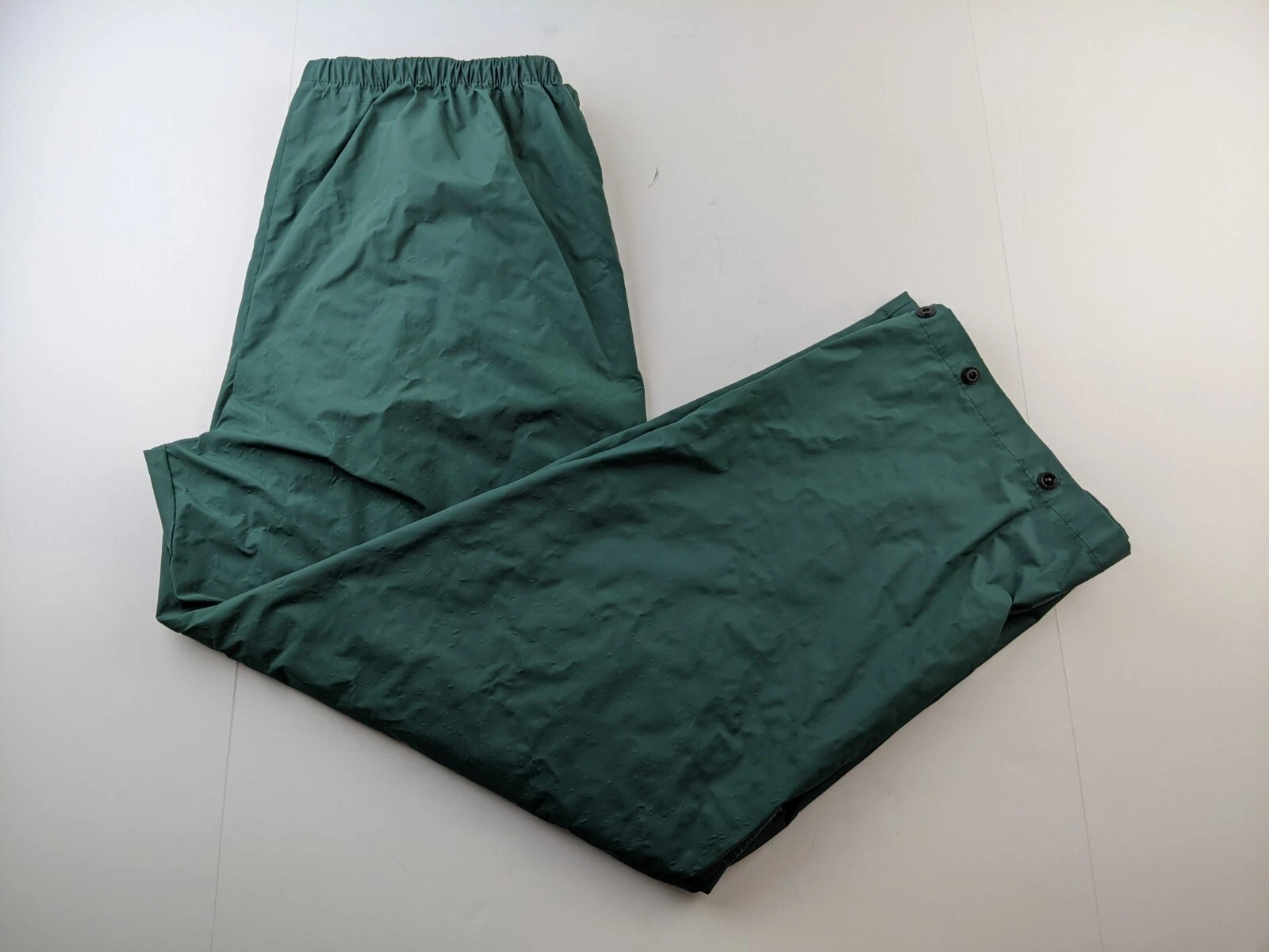 Cabela's Polyvinyl Pant Men L Green 36 X 31 Fishing Hunting Elastic Waist I3