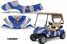 Golf Cart Graphics Kit Decal Sticker For EZ-Go TXT 14-20 TBOMBER BLUE