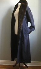 Vintage Wool Blanket Coat Faux Fur Wrap Edge To Edge 12 14 Cashmere Admyra