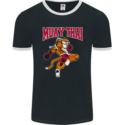 Muay Thai Tiger MMA Mixed Martial Arts Mens Ringer T-Shirt FotL