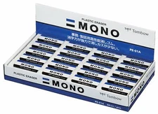 Tombow, Mono, Plastic Eraser, Small Size x 40 pc, Japan