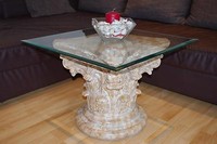 Couchtisch Beistell Wohnzimmertisch Marmortisch Barocktisch Glastisch Antik