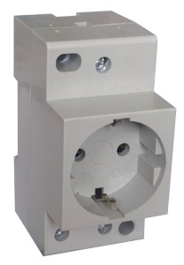SCHUKO SOCKET 1X Z/U 10/16A 2P+Z 230V FOR TH35 RAIL 002414020