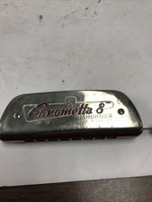 Vintage Hohner Chrometta 8 Slide Harmonica Key C Germany no case