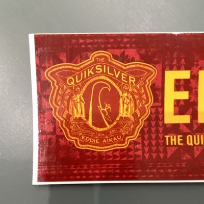 EDDIEAIKAUステッカー❰非売品❱ Quiksilver Eddie Would Go Eddie Aikau Surfing Sticker Waimea Bay