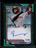 2024 Bowman Raylin Heredia Chrome Auto Green Shimmer Refractor 1st #/99 Phillies