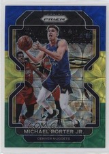 2021-22 Panini Prizm Choice Blue Yellow & Green Michael Porter Jr #164 6o3