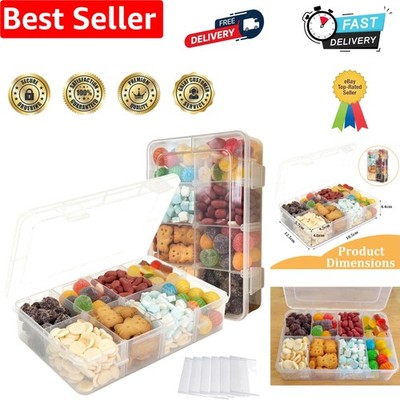 2er Pack 8 Gitter Klar Kunststoff Organizer Box Aufbewahrungsbehälter Schmuckbox mit...