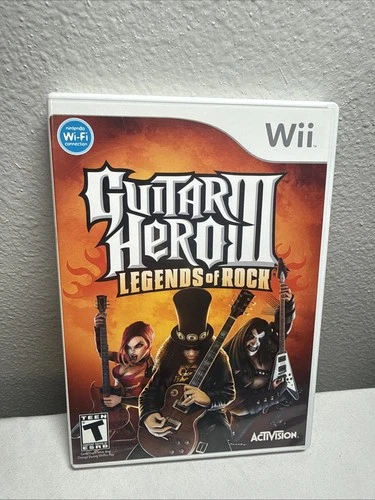 Guitar Hero 3 III Legends Of Rock (Nintendo Wii, 2006) CIB Tested