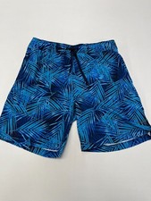Speedo Palm Theme Swim Trunks  Size S  Men  Blue