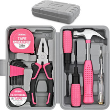 Mini Tool Kit: Pink Basic Tool Box for College/Dorm, Home  Office Projects, Fun