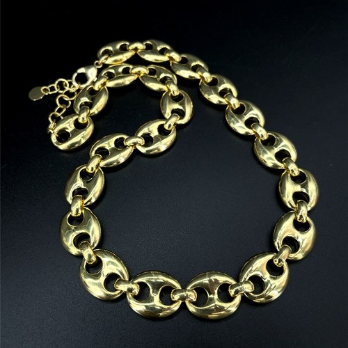 SCHMUCKJAGD COLLIER GELBVERGOLDET MIT KARABINER - Bild 3 von 3