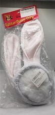 White  Pink Easter Bunny Ears Headband with Fluffy Tail New Cute Jacobson Hat