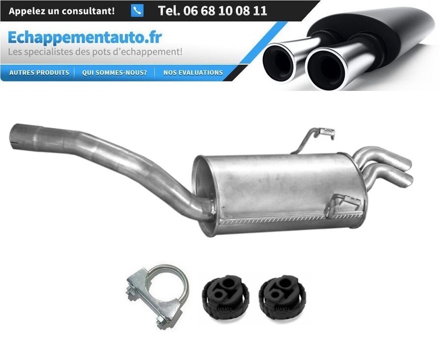 Silencieux échappement Peugeot Expert 2.0 HDi réduction bruit acier aluminisé