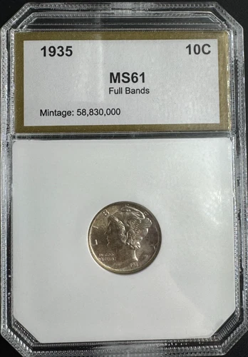 1935 Mercury Dime BU Uncirculated 90% Silver Winged Liberty US Coin