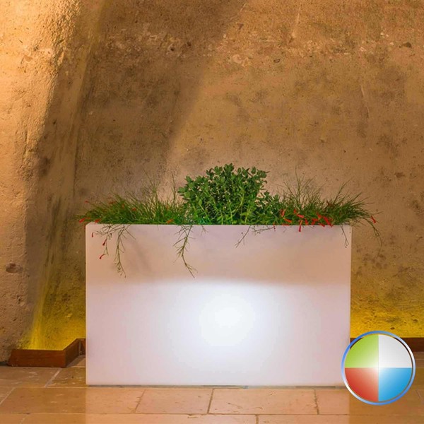 Deko Lampe Rgb Led Mit Solarbatterie Aus Harz Leuchte FÜR Garten Flowerpot-image
