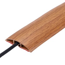 Floor Cord Cover 10ft, Cord Hider for Floor Cable Management Yellow Oak