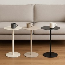 Beistelltisch Sofatisch Kaffeetisch 35x53cm Metall 3 Farben Rund Tisch Wohnzimme