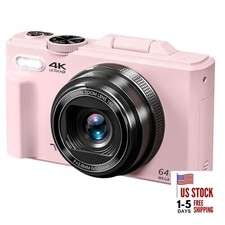 4K Digital Camera for Photography, 64MP Vlogging Camera for YouTube with 3" 